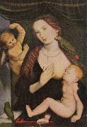 Hans Baldung Grien Madonna mit den Papageien oil on canvas